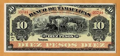 Mexico 10 Pesos ND (1902-1914) Pick-s430r • $159.93
