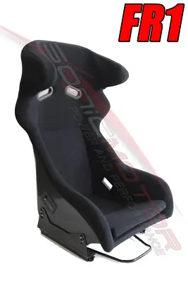 Snc Fr1 Universal Full Bucket Fixed Back Racing Seat Black Frp Shell W/ Sliders • $1798.70