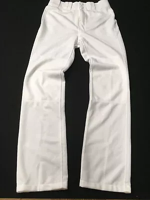 #N Mizuno Performance Baseball Pants Mens Medium White Belt Channel Polyester • $21.90