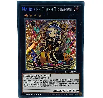 YUGIOH Madolche Queen Tiaramisu BLMR-EN076 Secret Rare Card 1st Edition NM • $1