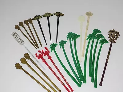 Vintage Lot SWIZZLE Sticks Skewers Casino Resorts Vegas Atlantic City Hawaii • $4.95