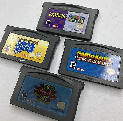 Game Boy Advance Mario Kart Super Circuit Pinball Land Super Mario DrX Lot 4 • $109.99