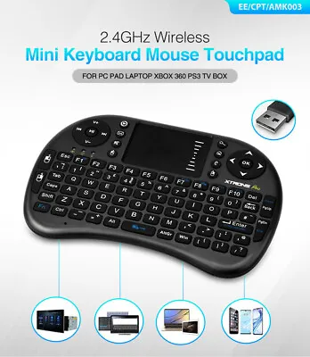 $8.99 • Buy 2.4GHz Wireless Mini Keyboard Mouse Touchpad For PC Pad Laptop XBOX 360 PS3 TV