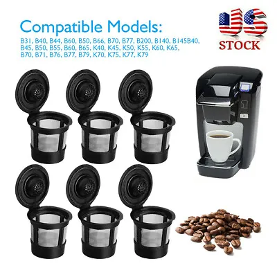 3/6 Pack For K-Cup Reusable Replacement Coffee Filter Holder Pod For Keurig  • $8.99