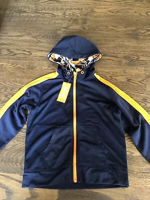 NWT Gymboree Boy SPRING Gymgo Navy Orange Jacket Sweatshirt 5 6 7 8 S M TWINS • $16.99