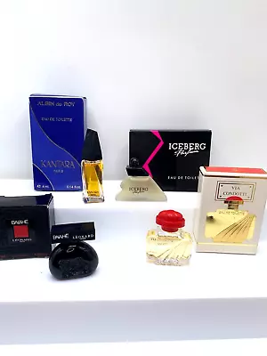 VTG Mini Perfume Bottles& Box. Kantara Via Condotti Iceberg Balahe. 1980s-90s • $22