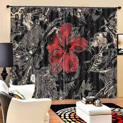 Reduction Slow Motion 3D Curtain Blockout Photo Printing Curtains Drape Fabric • $211.89