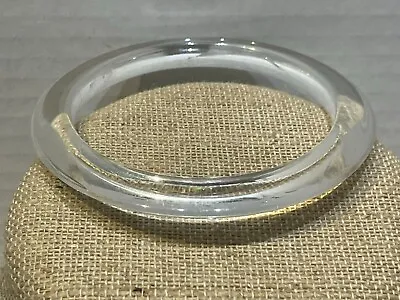 Vintage Clear Lucite Round Molded Bangle Bracelet Smooth Circle • $12.96