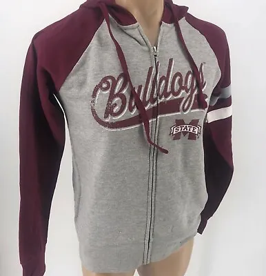 NWT NCAA Mississippi State Bulldogs College Red Classic Hoodie Zip Sweatshirt   • $21.95