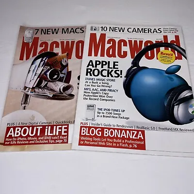 Lot Of 2 Steve Jobs - MACWORLD Magazine - 2003 Apple/Mac IPod • $5.99