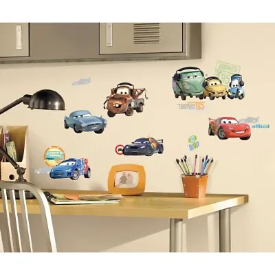  DISNEY CARS 2: 25 BiG Wall Stickers LIGHTNING MCQUEEN Room Decor Decals MATER • $15.99