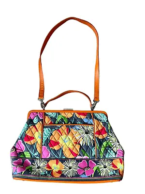 Vera Bradley Barbara Frame Bag Purse Jazzy Blooms Handbag Floral Retired • $31.50