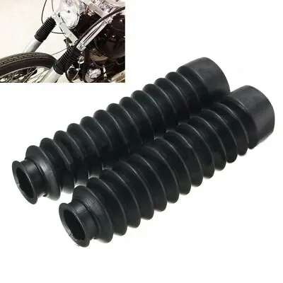 2 X Motorcycle Rubber Front Fork Gaiters Dust Cover Gators Boots For Off-road UK • £19.99