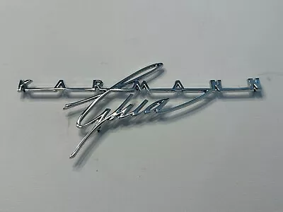 VW Volkswagen Chromed Script Decklid Emblem Karmann Ghia 1963-1974 • $61.50