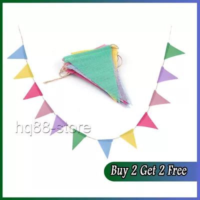 £3.84 • Buy Triangle Flags Bunting Banner Pennant Festival Wedding Party Garden Decor