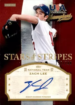 Zach Lee 2013 Panini USA Baseball Champions Stars & Stripes Autograph #ZCH /700 • $2.95