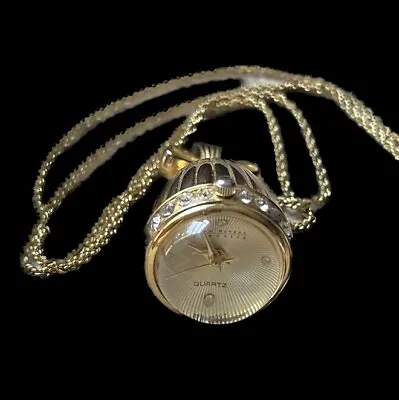 $50 • Buy Joan Rivers Rhinestone Pendant Watch 19” Necklace