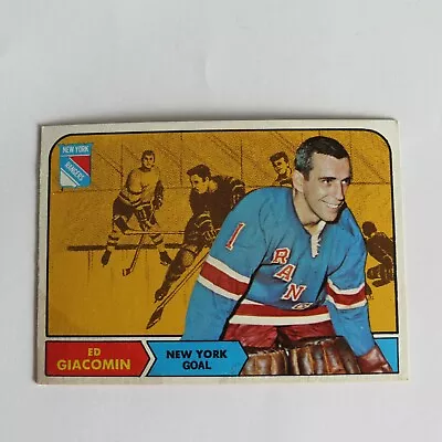 1968-69 Topps Ed Giacomin New York Rangers #67 • $20.25