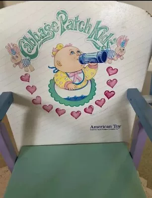 Cabbage Patch Kids High Chair For Doll 1990 Vintage Wooden NICE • $65