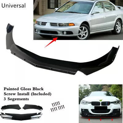 Universal Front Bumper Spoiler Lip Body Kits ABS Fit For Mitsubishi Galant 00-03 • $55.92