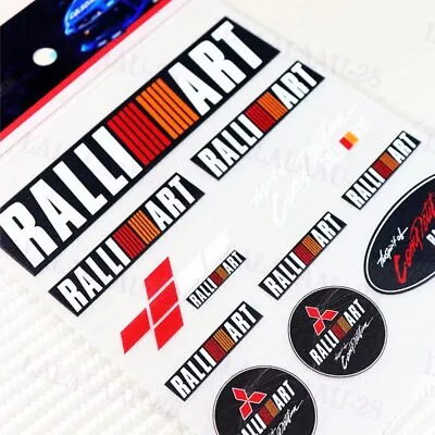 Small 11pcs RALLIART Small Reflective Decal Sticker Window Vinyl For MITSUBISHI • $7.06