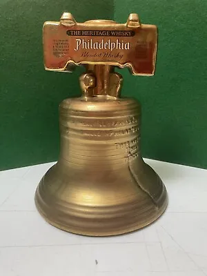 Liberty Bell Philadelphia Jim Beam Whiskey Decanter Painted In 22 K Gold Finish • $33.97