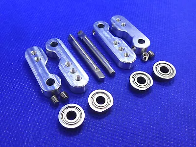 UKMonsters Alloy Steering Bellcrank Upgrade Front And Rear For Tamiya Clodbuster • £36