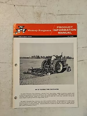 Vintage 1965 Massey Ferguson 37 Tine Cultivator Product Information Manual  • $11.66