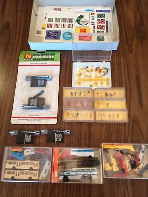 Assorted N Scale Vehicles Figures Etc.  • $80