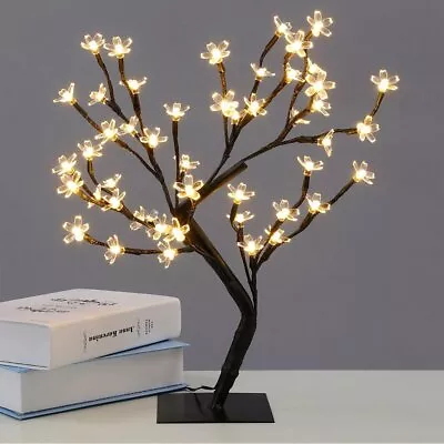 £19.99 • Buy 45 Cm Cherry Blossom Tree With 48 LED's Light - WARM WHITE