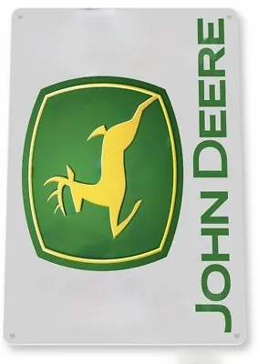 John Deere Tin Sign Quality Farm Equipment Tractor Supply Toy Agricultural • $21.90