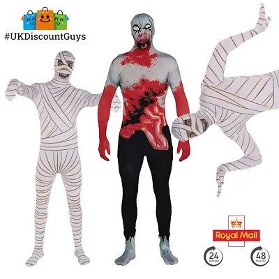 MUMMY / ZOMBIE COSTUME - 2nd Skin Bodysuit - Jumpsuit - Morph Style • £8.97