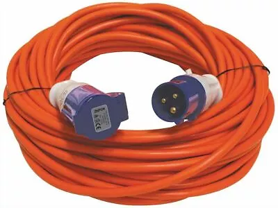 Orange 25 Metre 230v Caravan Camping Electric Hook Up Extension Mains Cable Lead • £39.95