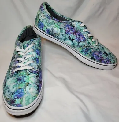 Women's Vans Authentic Lo Pro Blue Kaleidescope Succulent Sneakers Size 8.5 • $25