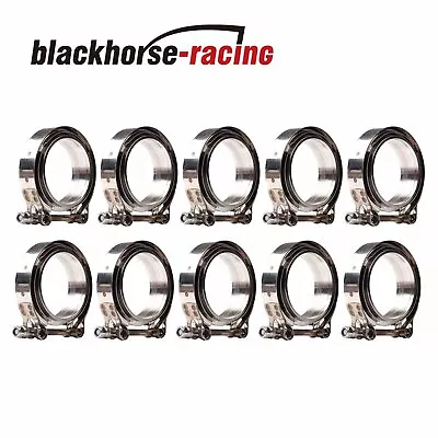 $143.99 • Buy 10PCS 3’’/76mm Stainless V-band Bolt Clamp+flange Turbo Pipe Wastegate Exhaust