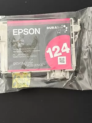 Epson 124 Ink Cartridge 1 Magenta Ink Genuine Sealed Never Opened • $1.50