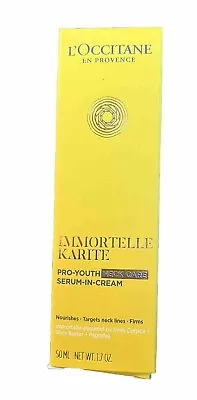 L'Occitane Immortelle Pro -Youth Neck Cream Serum In Cream 1.7oz Shea • $49.99