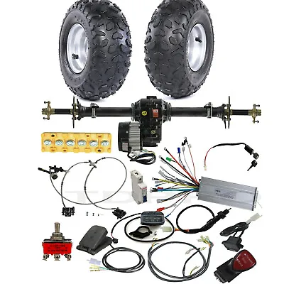 Rear Axle Kit 48V 1000W Electric Differential Motor DIY Parts Go Kart Golf Cart • $9.77