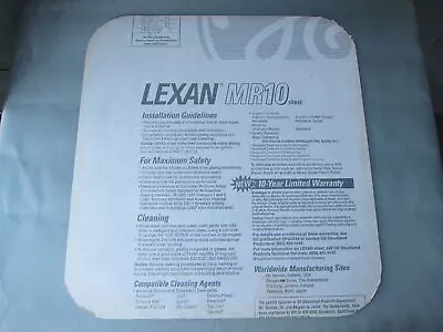 Lexan MR10 Abrasion Resistant Solar Gray Polycarbonate Sheet 1/4  X 21  X 19  • $29.95