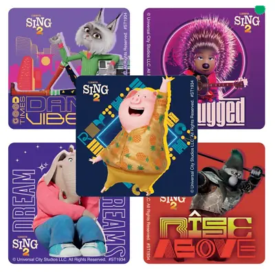 25 Sing 2 Movie Character Stickers Party Favors Teacher Supply Ash Johnny Meena  • $3.65