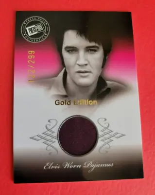 ELVIS PRESLEY WORN PURPLE PAJAMAS RELIC SWATCH GOLD CARD #d122/299 2007 THE KING • $84.95