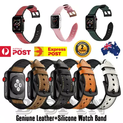 $14.99 • Buy For Apple IWatch Band Leather Strap Watch Series 8 7 6 5 4 3 SE 38/40/42/44/45mm