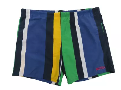 Vintage Nautica Baggies Swim Shorts Mens Large 40 42 44 Trunks Bathing Suit 80s • $18.86