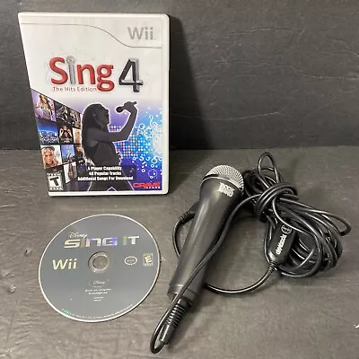 Sing4: The Hits Edition + Disney Sing It (Disk Only) + Microphone - Nintendo Wii • $9.90