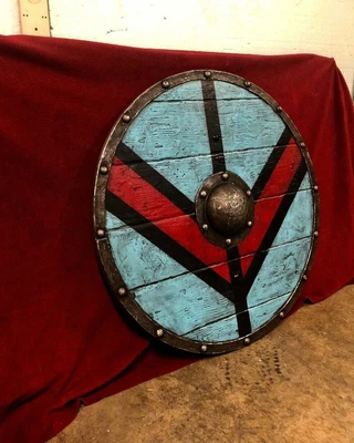 £117.60 • Buy Medieval Shield Viking Shield 24 Or 30  Wooden Shield Heavy Metal Fitted