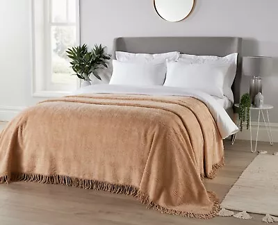 $53.57 • Buy Luxury 100% Cotton Candlewick Geneva Design Classic Throwover Bedspread Blanket