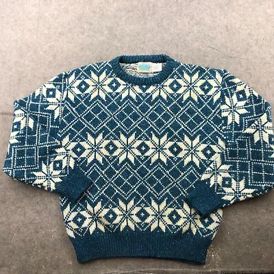 Vintage Royal North Mills Sweater Mens XL Chunky Knit  Geometric Ski Made In USA • $28.98