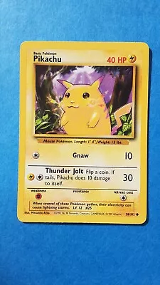 Rare Fat Pikachu Card 58/102 Pokémon TCG 1999 E3 Promo - Free Shipping US • $20