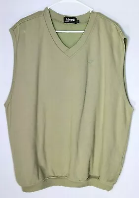 Ashworth Mens Sleeveless Light Brown Golf Sweater Vest Size XL W/ 27  Length • $24.93