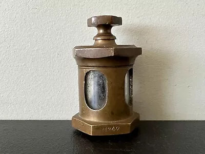 Antique Vintage - Patent 1867 Nathan & Dreyfus Steam Engine Glass & Brass Oiler • $33